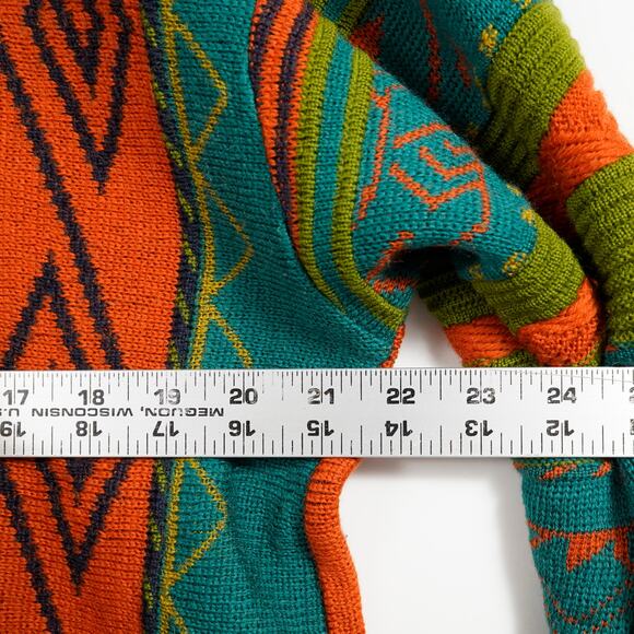 Vintage Bernard Club Coogi Style 3D 100% wooL Knit Sweater Japan Made LL - Picture 4 of 8